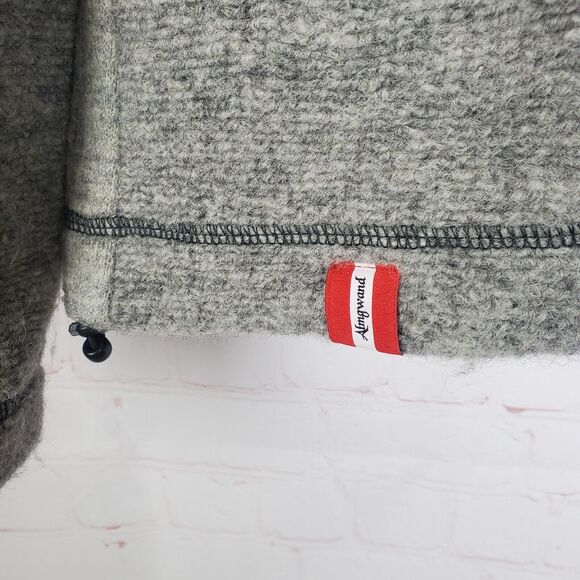 Almgwand Full Zip 100% Wool Jacket Mens GER 52 US L/XL Gray Elbow Patches READ - Picture 10 of 16